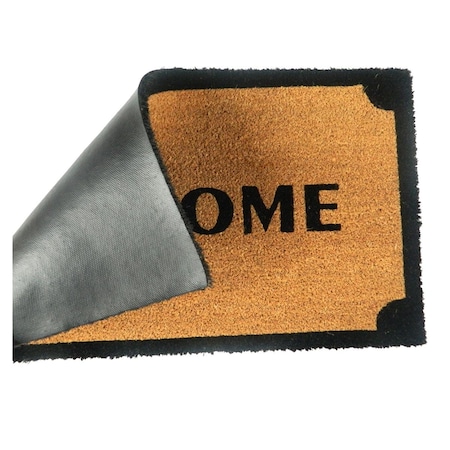 First Concept PVC Backed Coir Door Mat - Natural Printed FC-83534